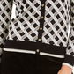 Cardigan feminino estampado em lurex Charter Club, preto, tamanho extragrande