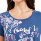 Blusa Graphic Dream Feminina Style &amp; Co Azul Tamanho X-S