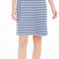 Vestido listrado feminino Karen Scott, azul, tamanho pequeno