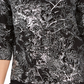 Blusa feminina jacquard da coleção JM, preta, tamanho X-S
