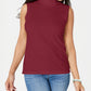 Karen Scott Blusa Feminina Gola Careca Sem Mangas Vermelha Tamanho P