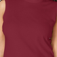 Karen Scott Blusa Feminina Gola Careca Sem Mangas Vermelha Tamanho P