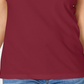 Karen Scott Blusa Feminina Gola Careca Sem Mangas Vermelha Tamanho P