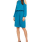 Vestido Alfani Feminino com Cintura Smock e Ombros Vazados Azul Tamanho PXL