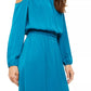 Vestido Alfani Feminino com Cintura Smock e Ombros Vazados Azul Tamanho PXL