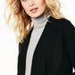 Cardigan feminino de cashmere listrado Charter Club, tamanho regular, preto, pequeno, pequeno