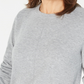 Karen Scott Suéter feminino de pelúcia com costura frontal, cinza, tamanho extragrande