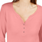 Camisa Henley Karen Scott Feminina Manga 3/4 Rosa Tamanho P