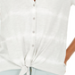 Top feminino tie-dye com amarração frontal estilo &amp; co, cinza, tamanho GG