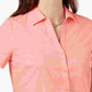 Camisa feminina Karen Scott Petite Cotton com ilhós, rosa, tamanho PS