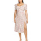Vestido longo plus size feminino Danielle Bernstein, branco/vermelho, tamanho 22W