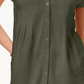 Blusa plissada com mangas e punhos Style &amp; Co feminina, verde, tamanho pequeno