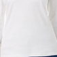 Blusa feminina Karen Scott com decote redondo, tamanho X-G, branca, regular