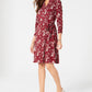 Camisa polo feminina estampada Charter Club, vinho, tamanho XX-G