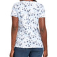Camiseta feminina Karen Scott com decote redondo, branca, tamanho médio