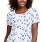 Camiseta feminina Karen Scott com decote redondo, branca, tamanho médio