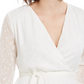 Charter Club Feminino Clip Dot Wrap Top Branco Tamanho X-G