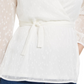 Charter Club Feminino Clip Dot Wrap Top Branco Tamanho X-G