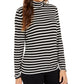 Blusa listrada de gola alta feminina Style &amp; Co, preta, tamanho X-G