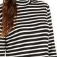 Blusa listrada de gola alta feminina Style &amp; Co, preta, tamanho X-G