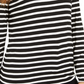 Blusa listrada de gola alta feminina Style &amp; Co, preta, tamanho X-G