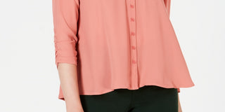 Top curto estilo feminino estilo &amp; co, laranja, tamanho extrapequeno