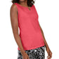 Regata feminina Karen Scott com decote em forma de fechadura, rosa, tamanho pequeno