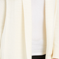 Cardigan feminino Charter Club com gola xale e frente aberta, tamanho grande, branco