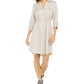 Vestido-camisa utilitário sólido feminino Style &amp; Co, cinza, tamanho grande