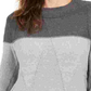 Karen Scott Suéter Feminino Grace Colorblocked Cinza Tamanho Grande