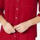 Camisa feminina pequena e lisa com botões Charter Club, vermelha PXL