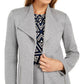Calvin Klein Blazer Feminino com Gola Asa Aberta na Frente Cinza Tamanho 12