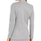 Calvin Klein Blazer Feminino com Gola Asa Aberta na Frente Cinza Tamanho 12