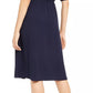 Vestido-camisa feminino Monteau com gola amarrada, azul, tamanho extragrande