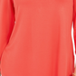 JM Collection Top feminino com decote redondo, vermelho, tamanho médio
