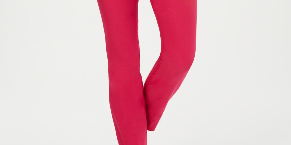 Calça feminina Chelsea Tummy Control Skinny Leg Tornozelo Charter Club Rosa Tamanho 4