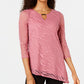 Blusa feminina estampa animal burnout da coleção JM, rosa, tamanho pequeno, médio