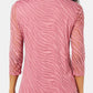 Blusa feminina estampa animal burnout da coleção JM, rosa, tamanho pequeno, médio