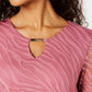 Blusa feminina estampa animal burnout da coleção JM, rosa, tamanho pequeno, médio