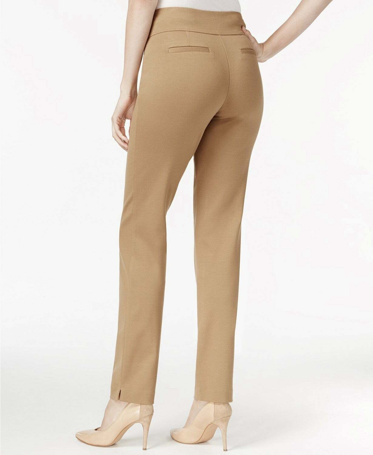 Calça feminina Charter Club Cambridge Skinny com controle de barriga, marrom, tamanho 4