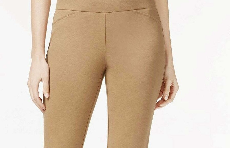 Calça feminina Charter Club Cambridge Skinny com controle de barriga, marrom, tamanho 4