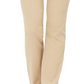 Jeans feminino estilo &amp; co com controle de barriga, corte bootcut, bege, tamanho 24x4,5