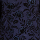 JM Collection Top feminino plus size de veludo com glitter e jacquard azul-marinho, tamanho 1X