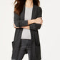 Cardigan longo com costura térmica feminino Style &amp; Co, cinza, tamanho pequeno