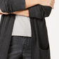 Cardigan longo com costura térmica feminino Style &amp; Co, cinza, tamanho pequeno