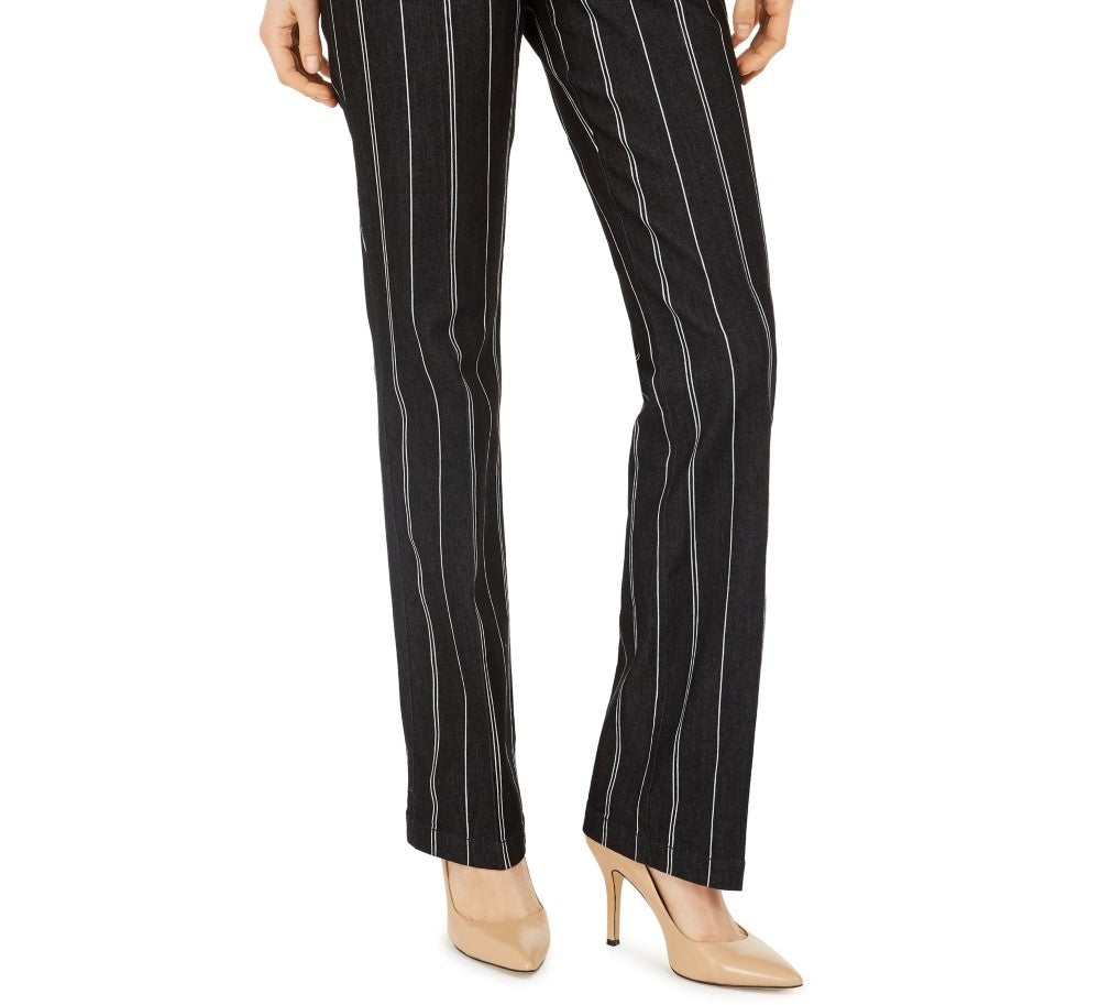 Calça jeans feminina Charter Club com listras azuis, tamanho 14 S