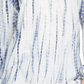Blusa estilo camponesa com mangas bufantes e tie-dye estilo &amp; co, azul, tamanho extrapequeno
