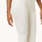 Leggings femininas de malha ponte com costura frontal estilo &amp; co, bege, tamanho PP