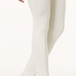 Leggings femininas de malha ponte com costura frontal estilo &amp; co, bege, tamanho PP