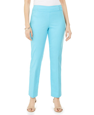 JM Collection Women's Studded Pull-On Tummy Control Pants Regular And Short Lengths Navy Size Small